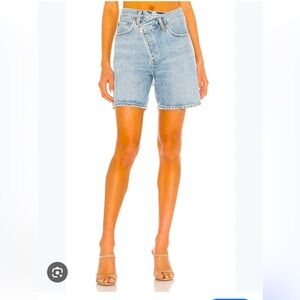 Agolde Criss Cross Upsized Jean Shorts